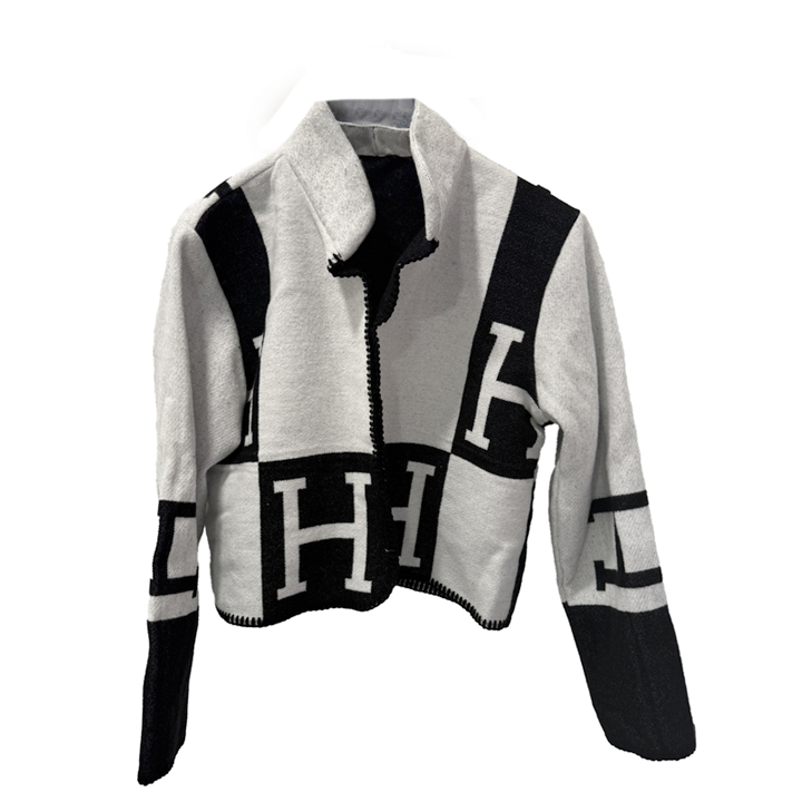 Cropped Jacket - Black & White