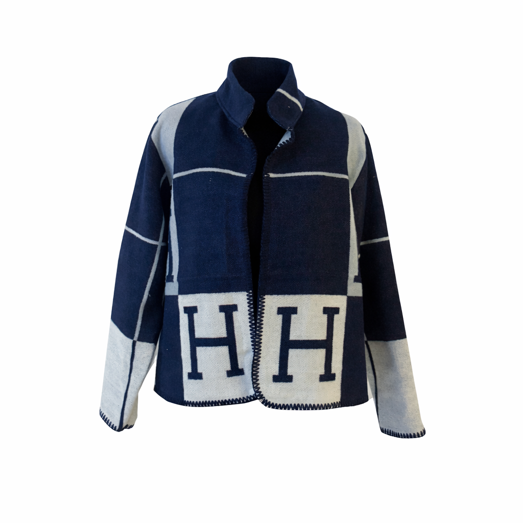 Navy Color Block Jacket