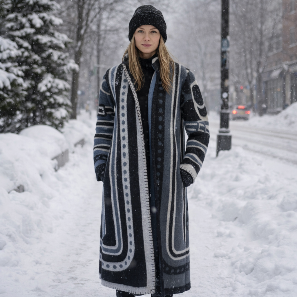 Long Navy Equestrian Coat